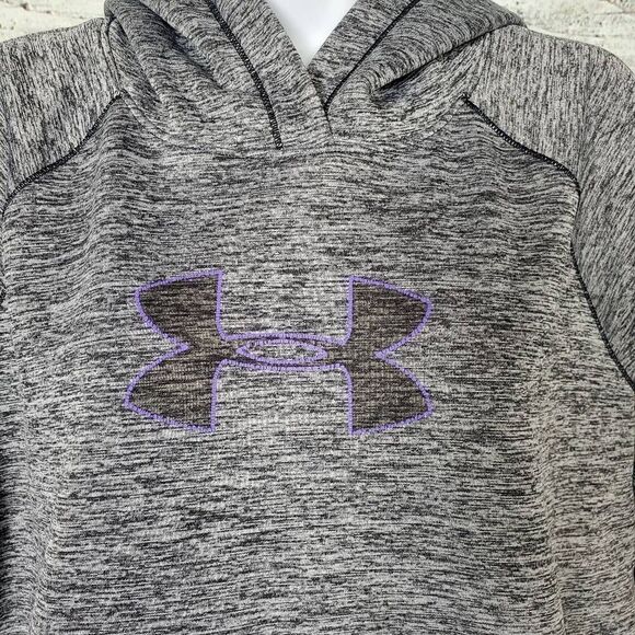Under Armour Women’s Gray & Black Pullover Hoodie Sweatshirt Size Large - Picture 2 of 8